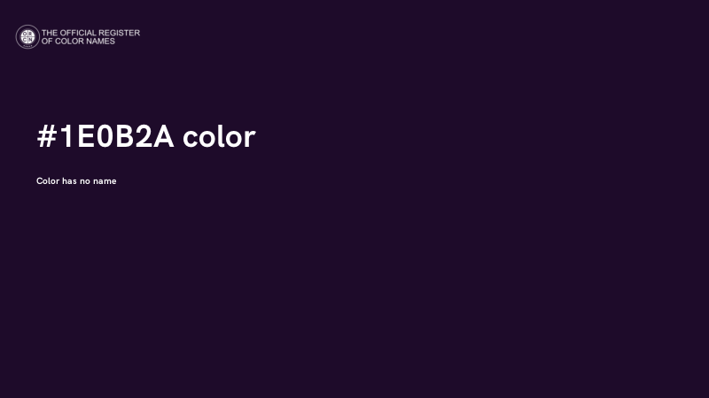 #1E0B2A color image