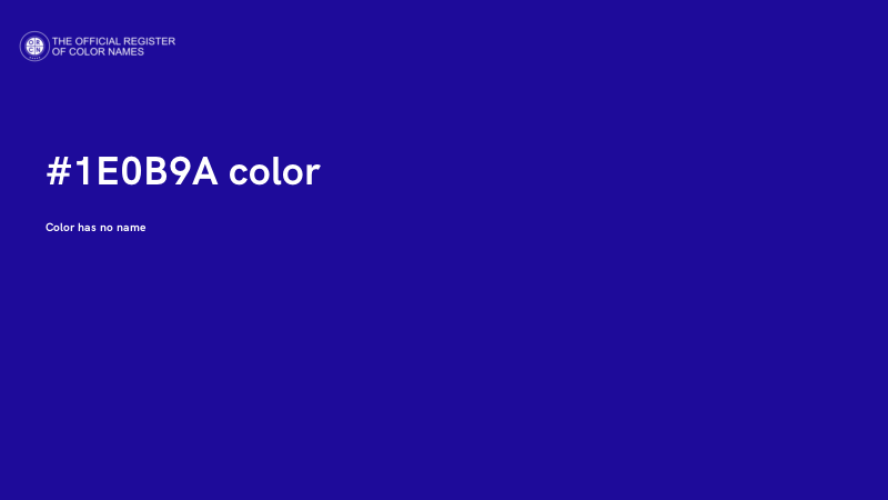 #1E0B9A color image