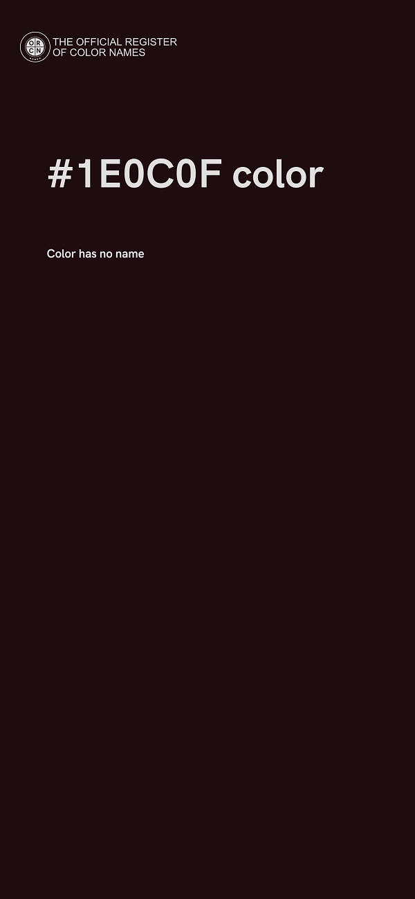 #1E0C0F color image