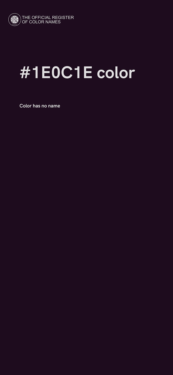 #1E0C1E color image