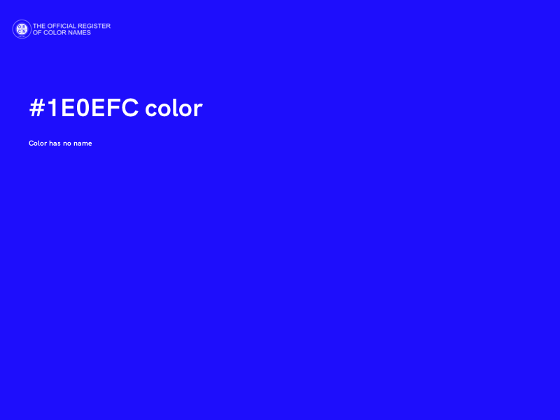 #1E0EFC color image