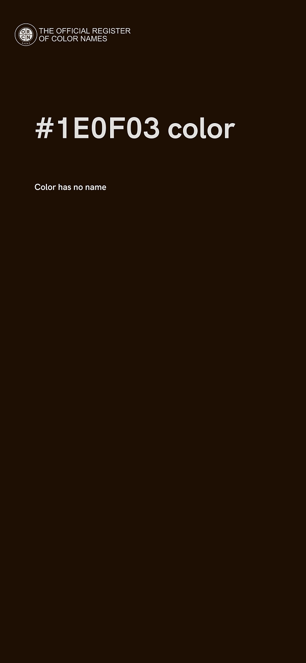 #1E0F03 color image
