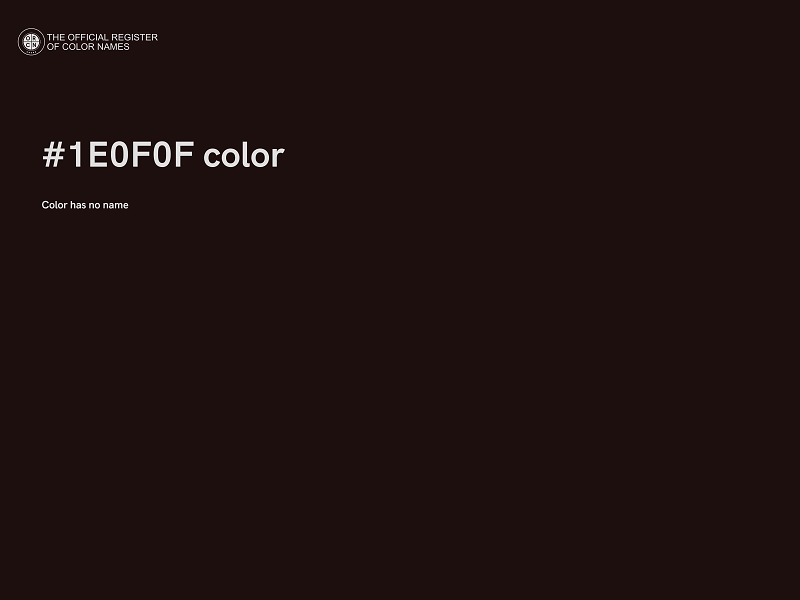 #1E0F0F color image