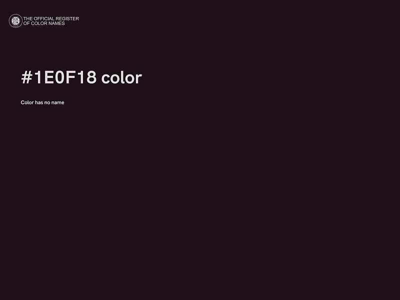 #1E0F18 color image