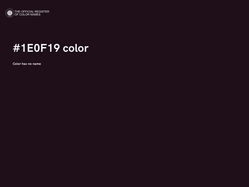 #1E0F19 color image