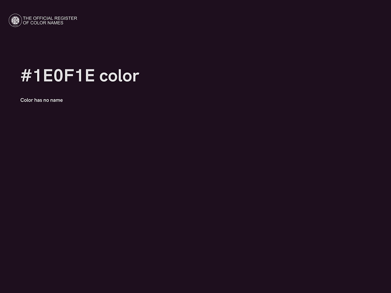 #1E0F1E color image