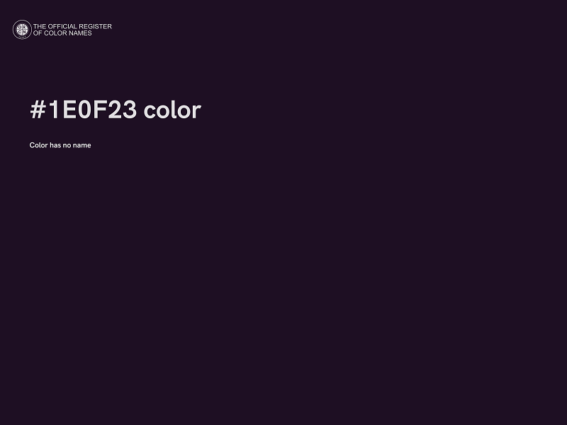 #1E0F23 color image