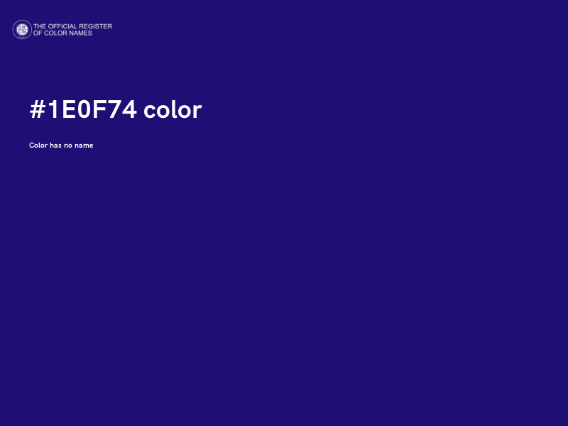 #1E0F74 color image
