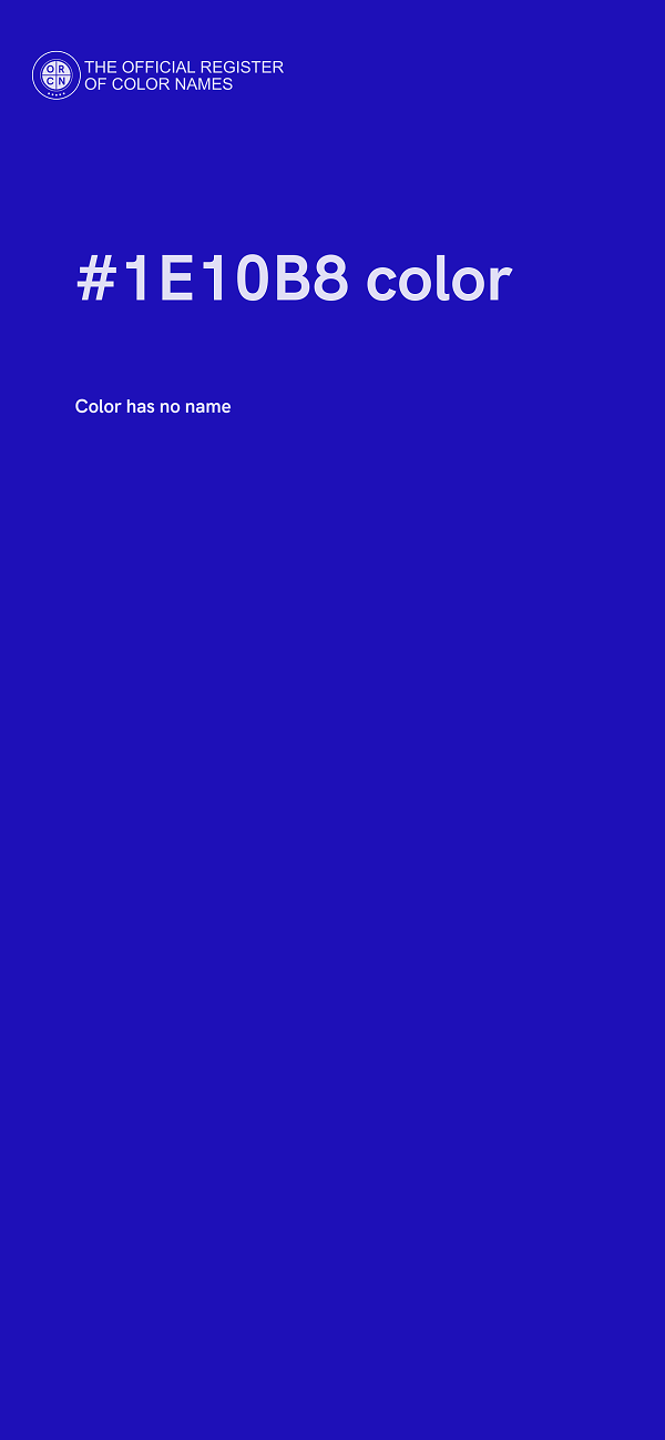 #1E10B8 color image