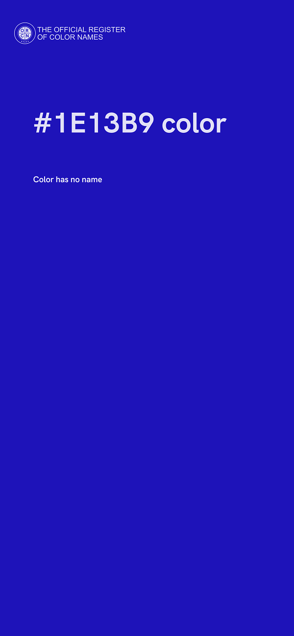 #1E13B9 color image
