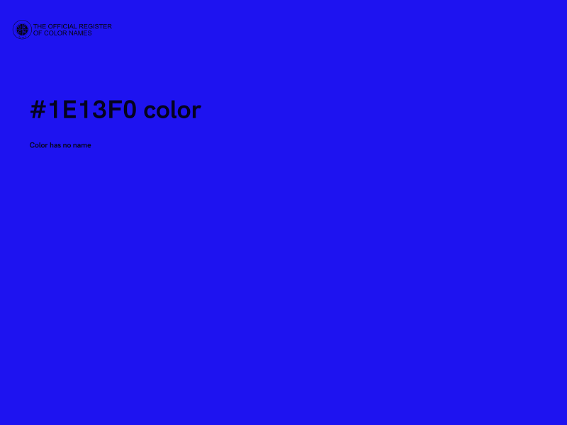 #1E13F0 color image