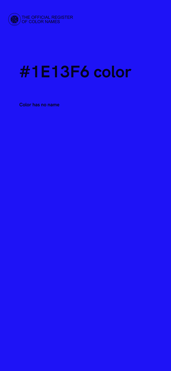 #1E13F6 color image