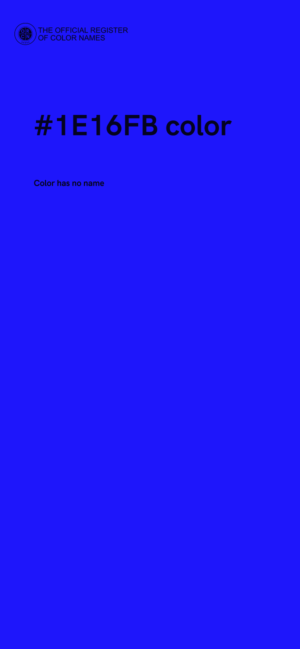 #1E16FB color image