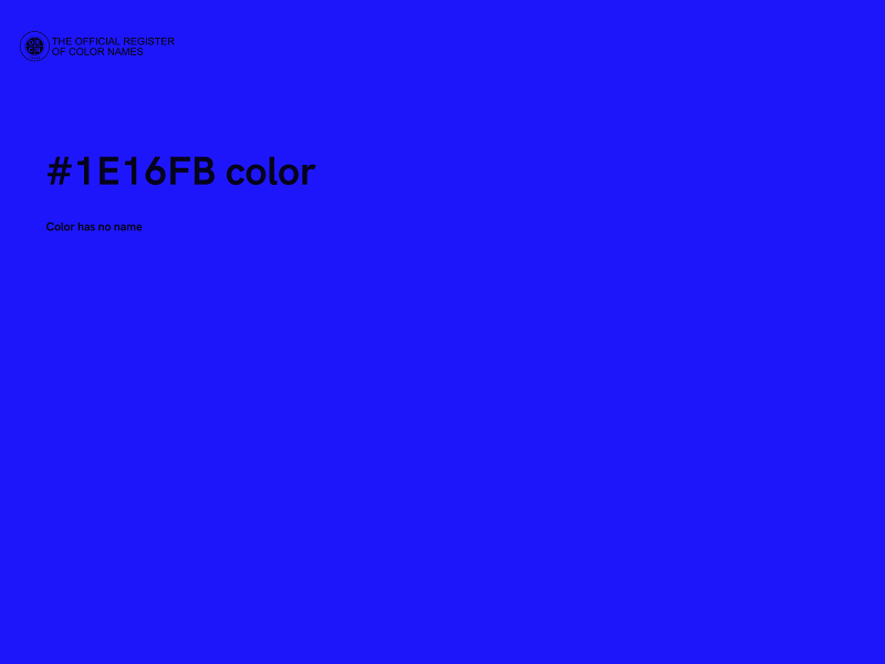 #1E16FB color image