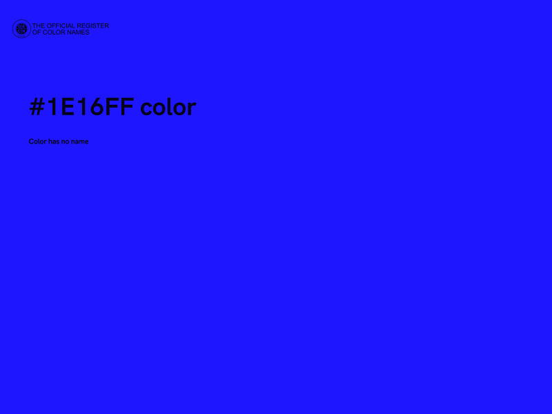 #1E16FF color image