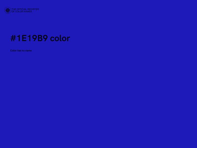 #1E19B9 color image