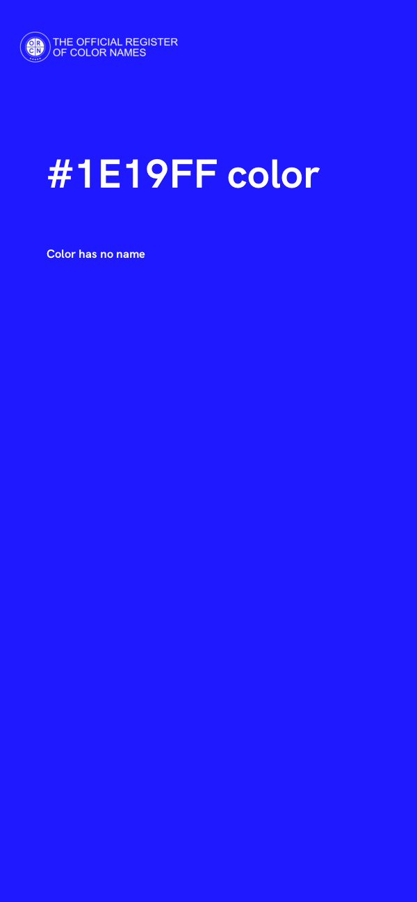 #1E19FF color image