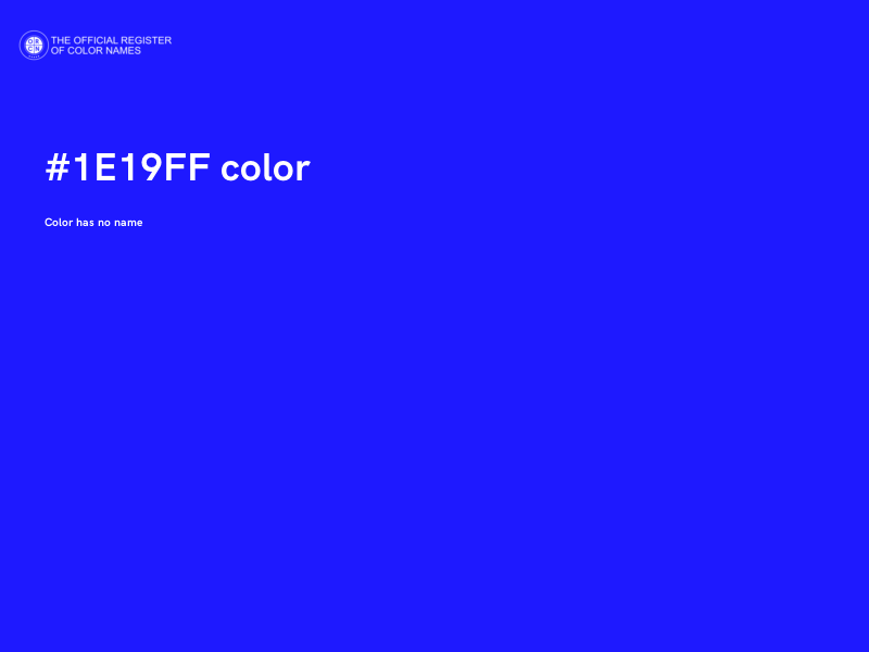 #1E19FF color image