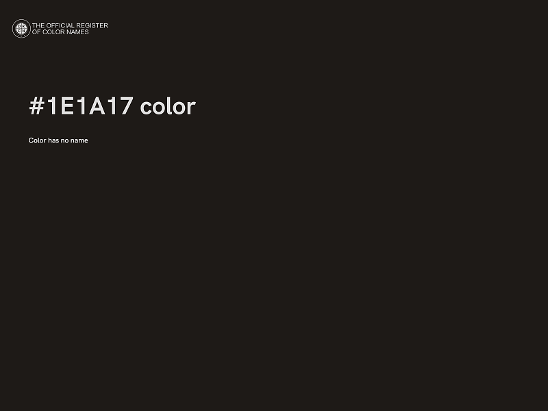 #1E1A17 color image