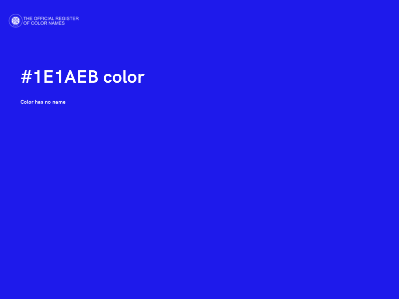 #1E1AEB color image