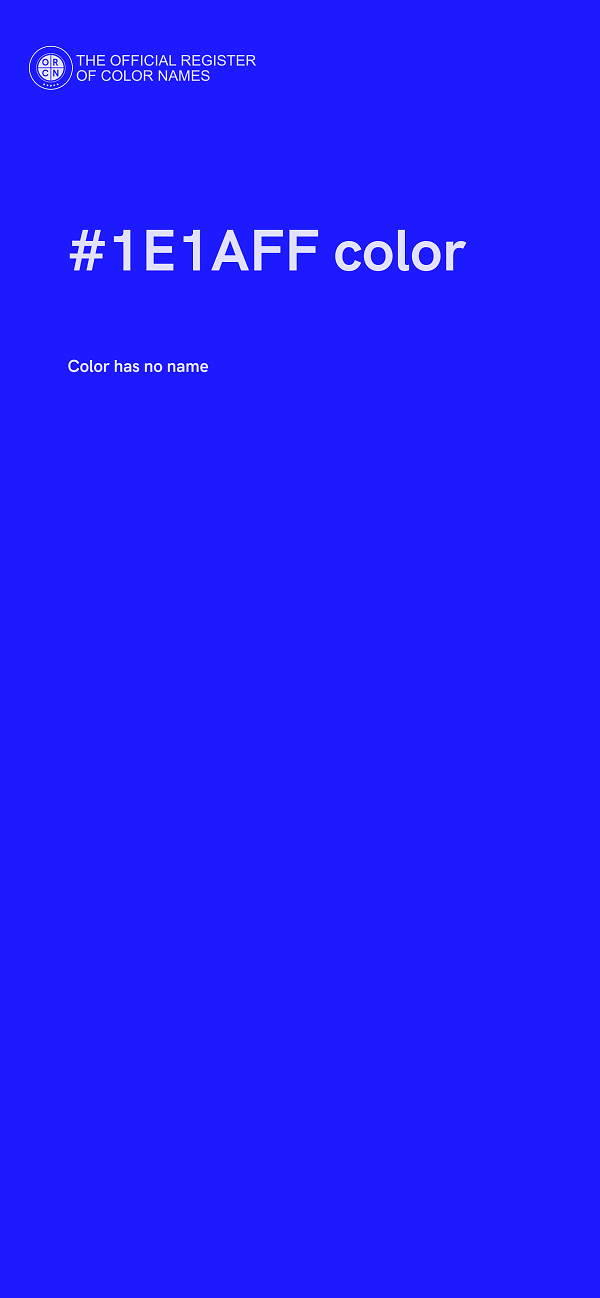 #1E1AFF color image