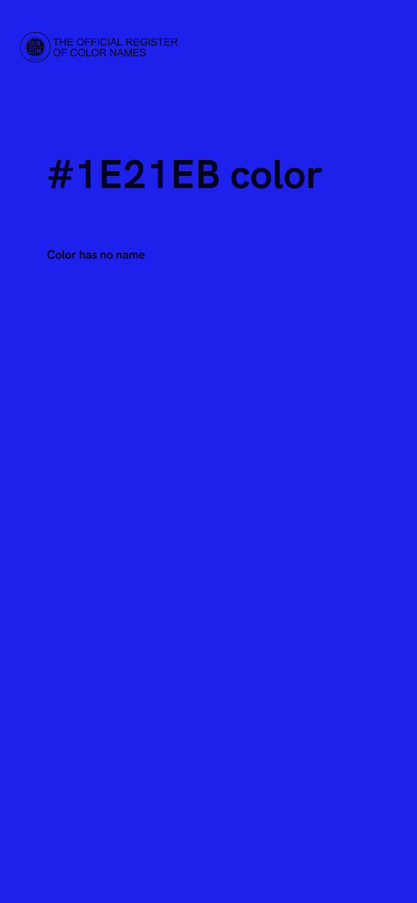 #1E21EB color image