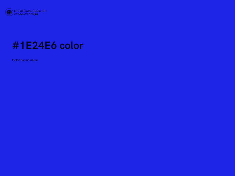 #1E24E6 color image