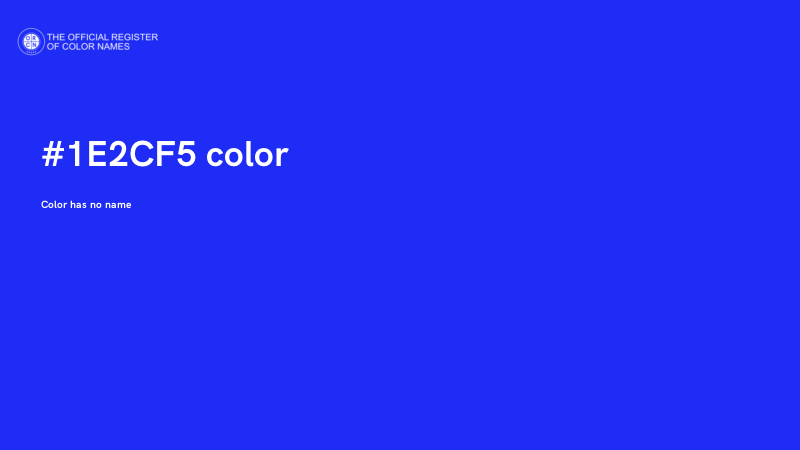 #1E2CF5 color image