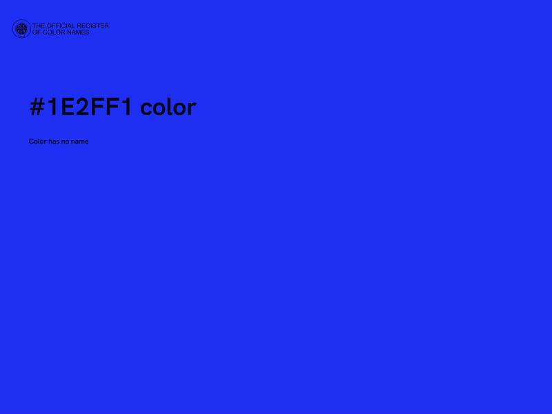 #1E2FF1 color image
