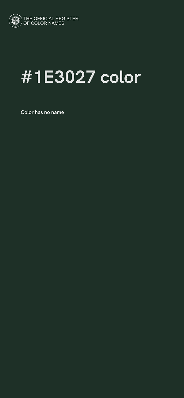 #1E3027 color image