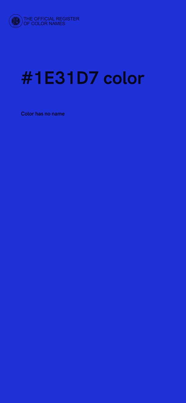 #1E31D7 color image