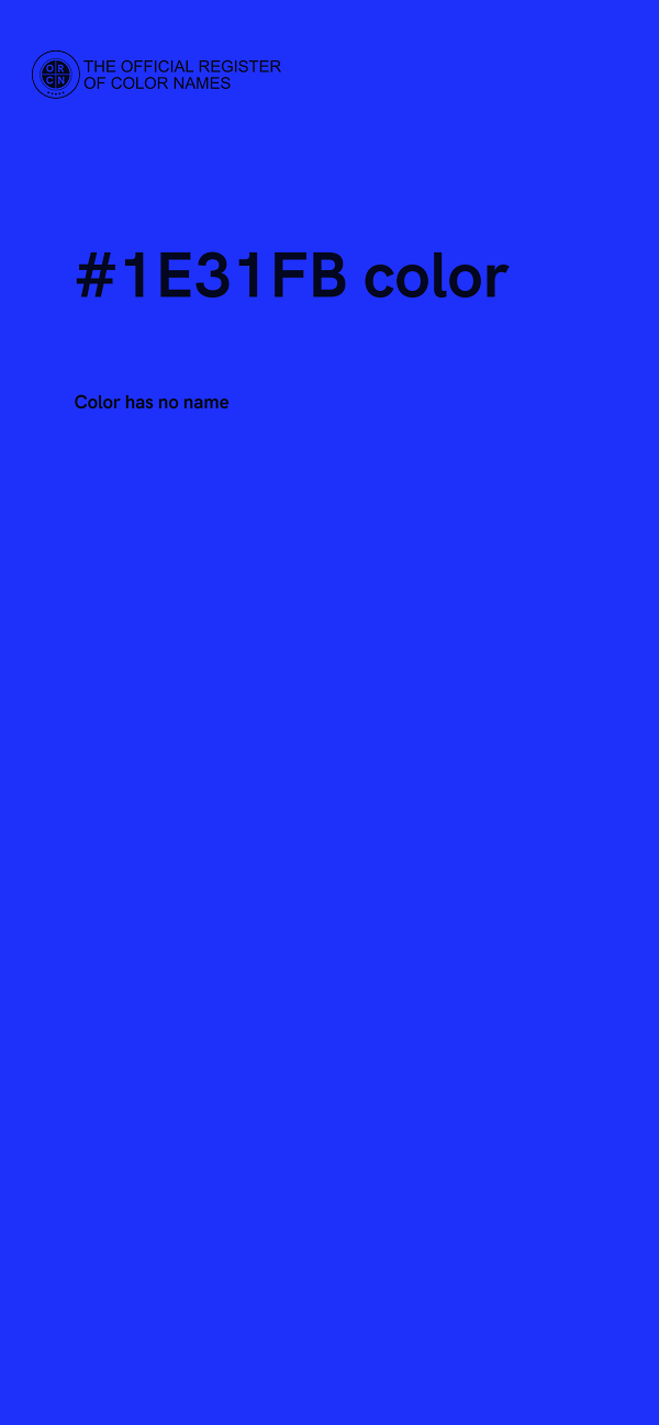 #1E31FB color image