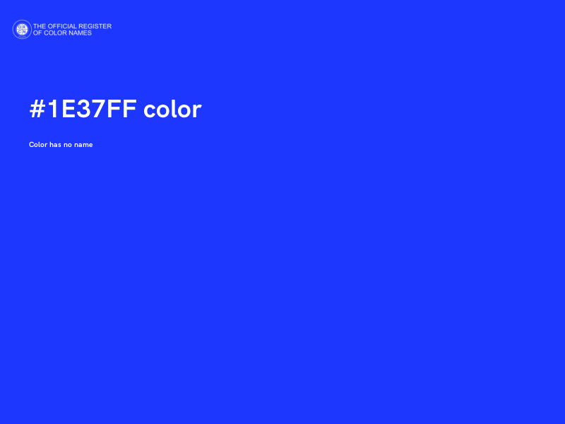 #1E37FF color image