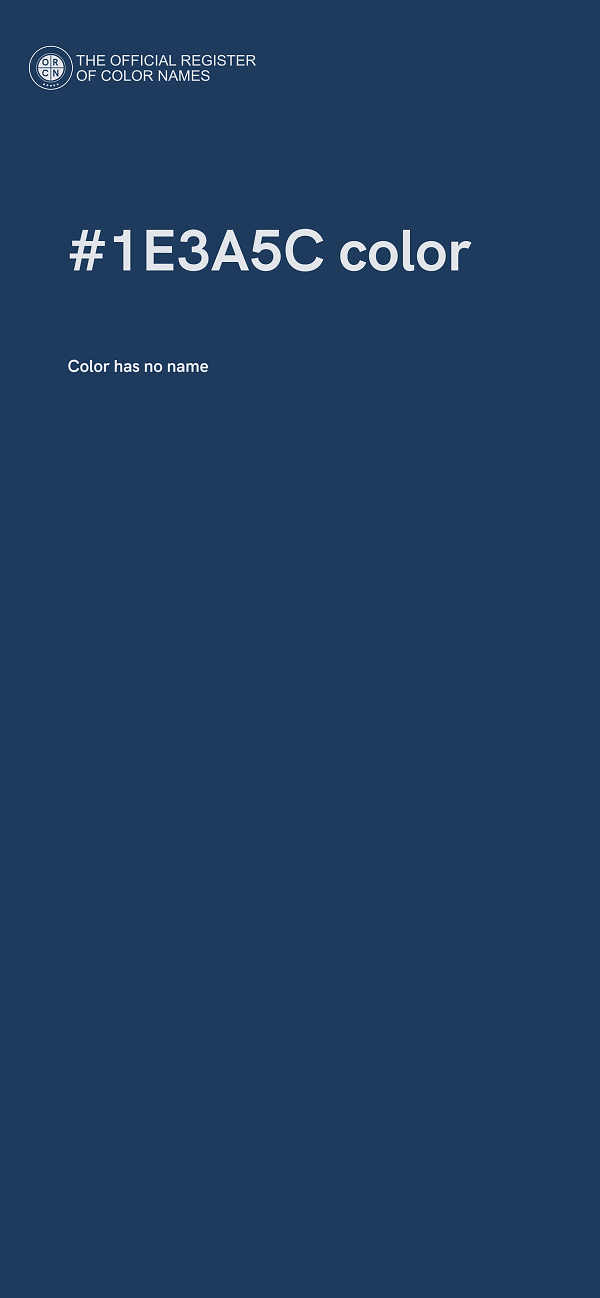 #1E3A5C color image