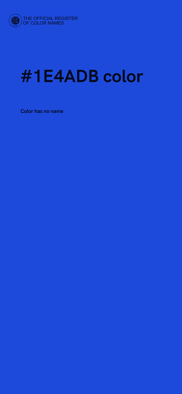 #1E4ADB color image