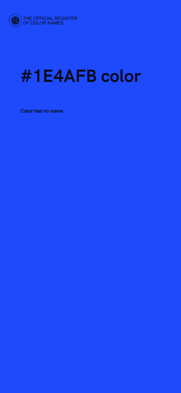 #1E4AFB color image