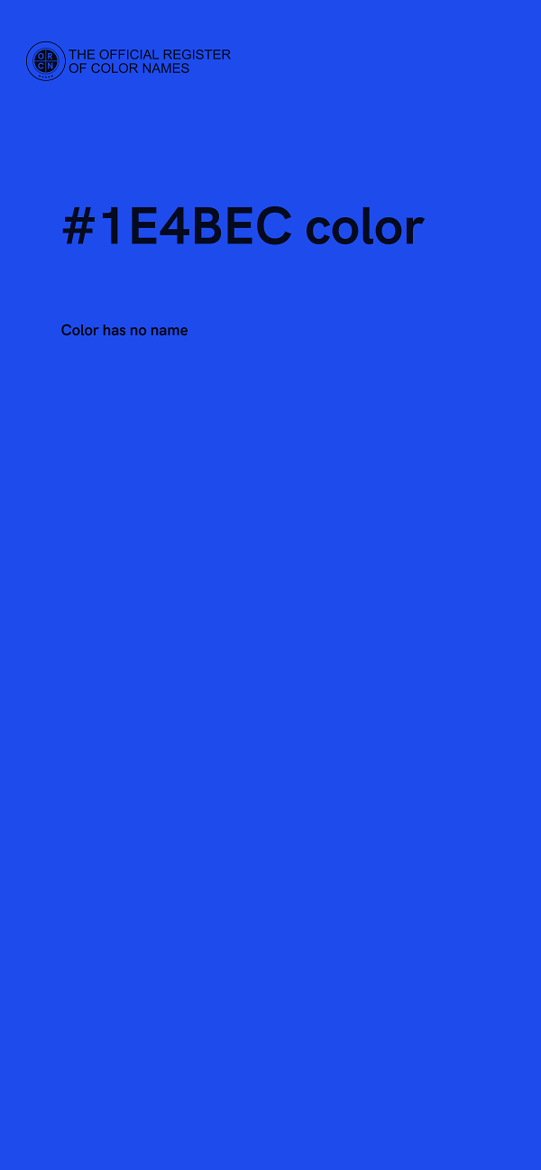 #1E4BEC color image