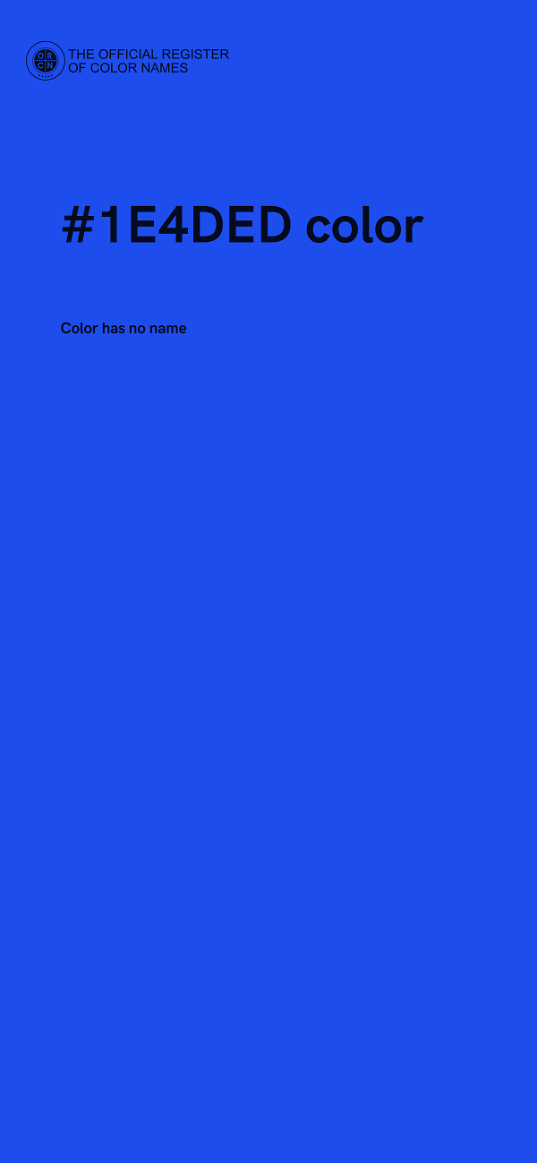 #1E4DED color image
