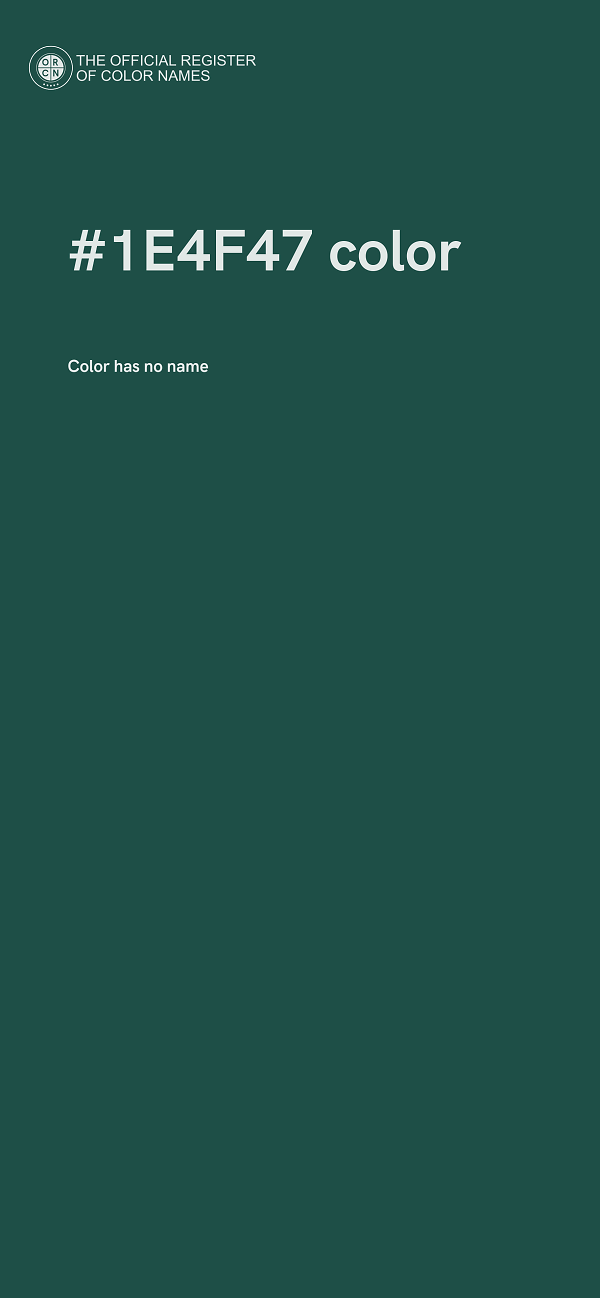 #1E4F47 color image
