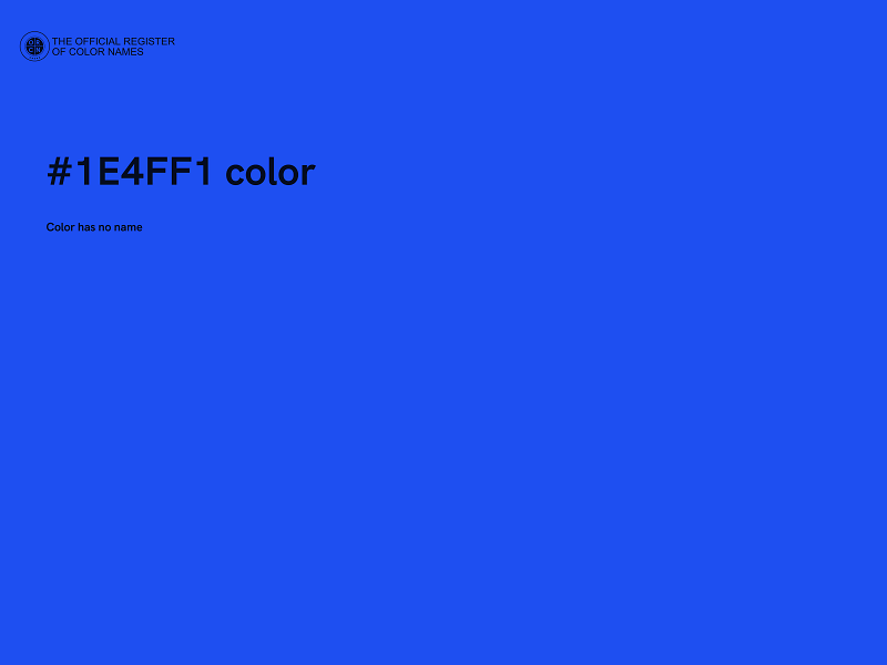 #1E4FF1 color image