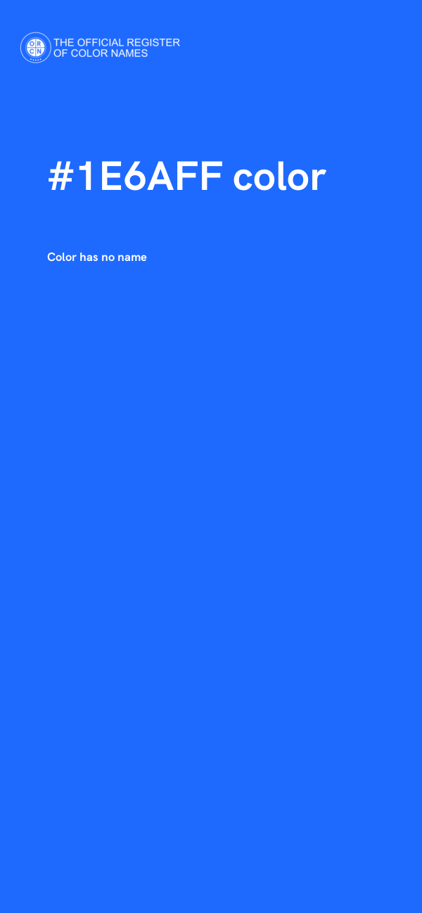 #1E6AFF color image