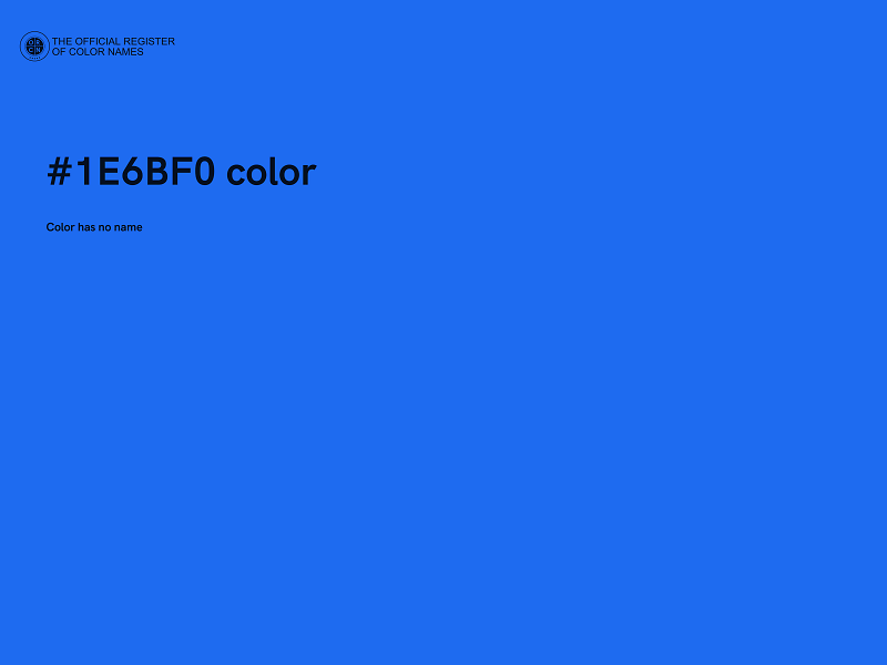 #1E6BF0 color image