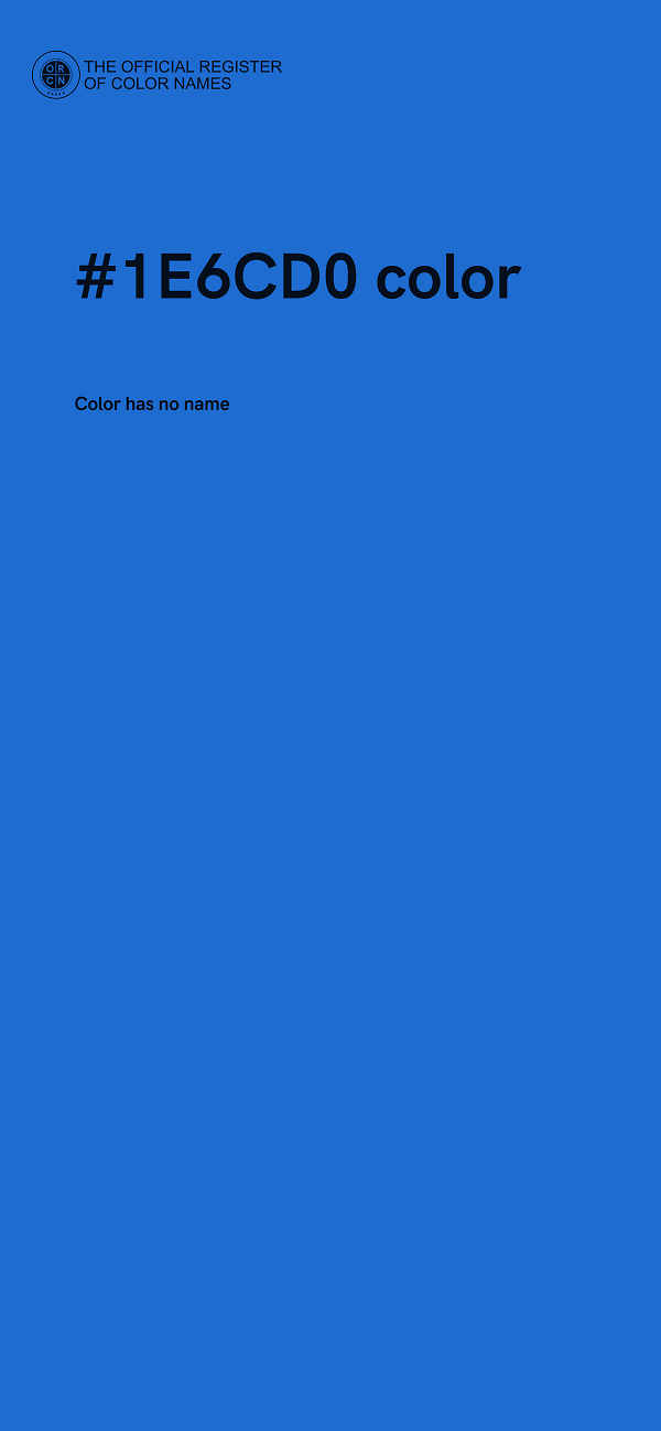 #1E6CD0 color image