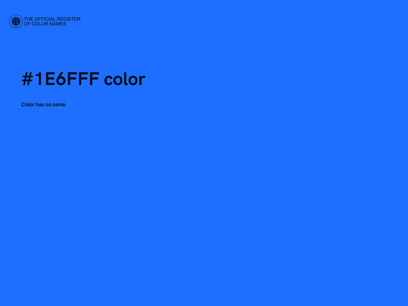 #1E6FFF color image