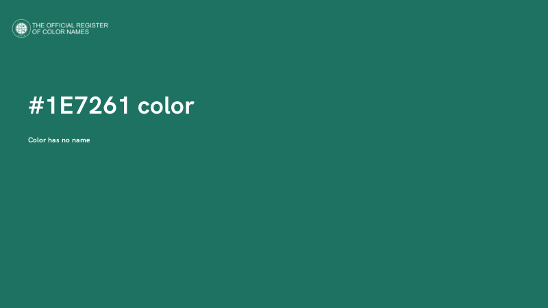 #1E7261 color image