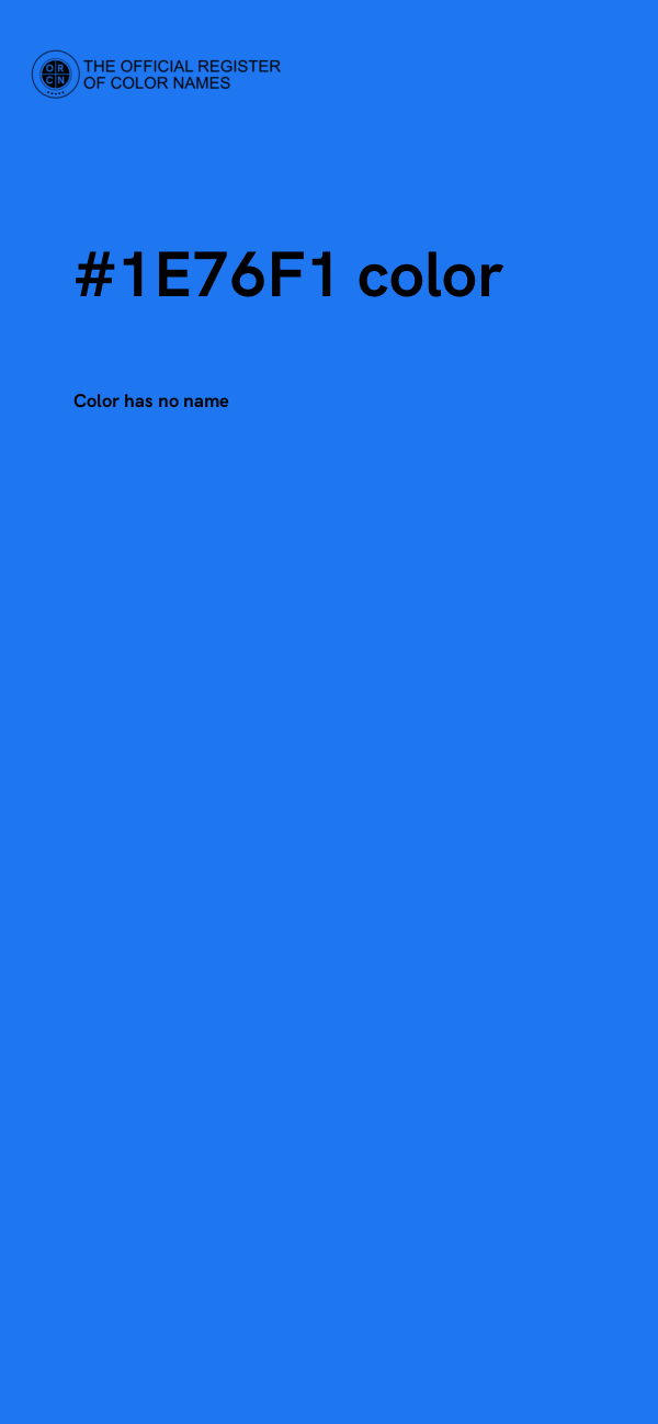 #1E76F1 color image