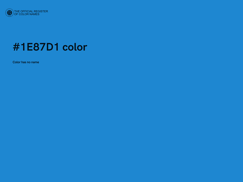 #1E87D1 color image