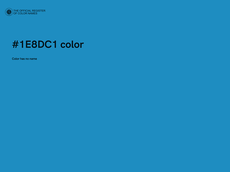 #1E8DC1 color image