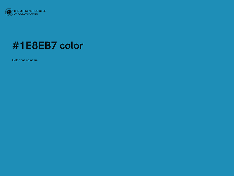 #1E8EB7 color image