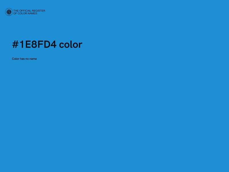 #1E8FD4 color image